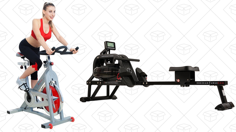Sunny Health & Fitness Pro Indoor Cycling Bike | $208 | AmazonSunny Health & Fitness Water Rowing Machine | $399 | Amazon
